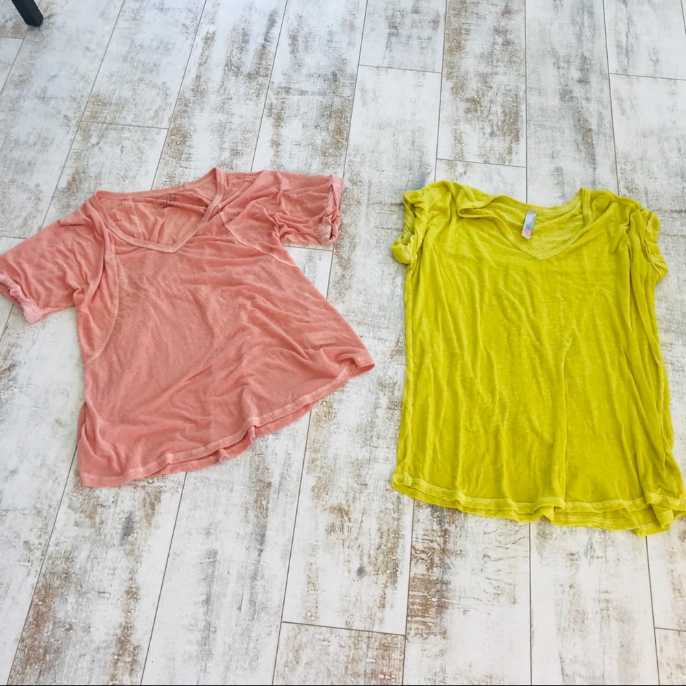 free people orange tie dye tee